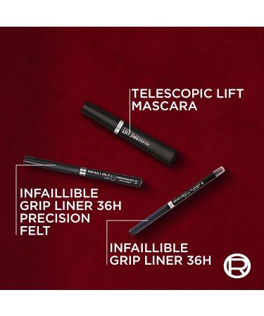  L'Oreal Paris L'Or al Paris Classic Telescopic Mascara Gift Set Eyeliner Infallible Precision Felt 01 Black Eye Pencil Infallible Grip Liner Black Beauty Champagne Velvet. - Buy Online on GoSupps.com