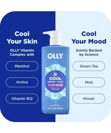 OLLY Body Wash Cool Mood + Skin Infused with arnica & vitamin B12 Hydrates & cools Skin 17 Fl Oz - Buy Online on GoSupps.com