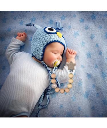 Shop Tallkeey 6 Pieces Wooden Pacifier Clips - Baby Dummy Nipple Holders & Pacifier Chains for Safe & Stylish Allowance - Buy Online on GoSupps.com