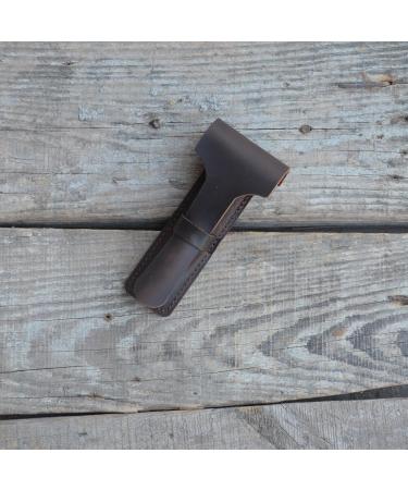 JJNUSA Handmade Leather Travel Bag for Double-Cut Razors | Old Fashioned Shaving Accessories for Men - Brown Razor Plane Case - Buy Online on GoSupps.com