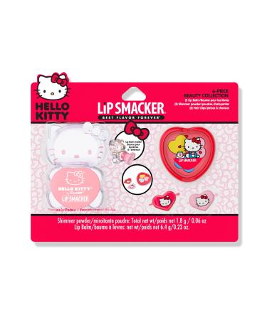Lip Smacker Hello Kitty Beauty Set Includes Pigment Palette Lip Balm & Hair Barrettes Fun & Collectible Sanrio Gift for Kids and Fans