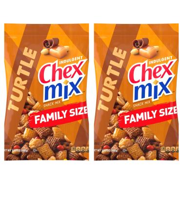 Chex Mix Turtle Snack Mix 12 oz Bag (2 Pack) Bundled With Snack Scout Bag