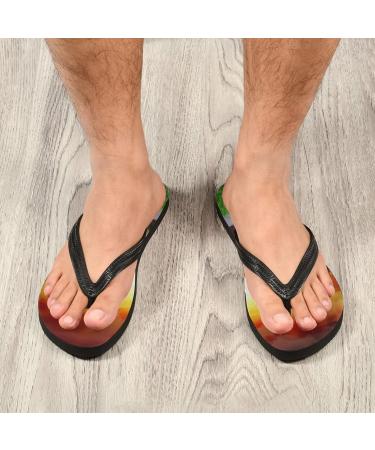 Mnsruu Sport Golf Ball Sunset Flip Flops | Men's & Women's XXL Sandals for Home Hotel Spa & Travel - Buy Online on GoSupps.com