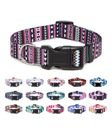 Suredoo dog collar adjustable soft & comfort nylon dog collar for small medium-sized dog puppies (m purple) m (neck circumference 33-55 cm width 2 cm) purple - Buy Online on GoSupps.com