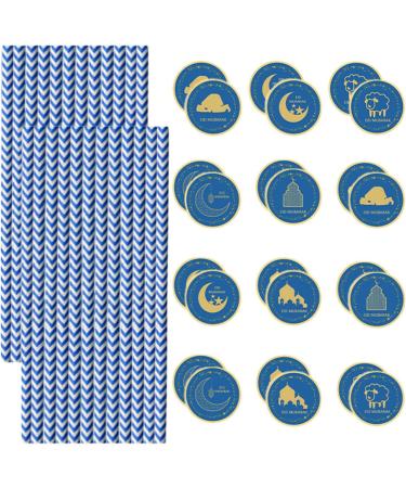 Eid Paper Straw Decor - Multi-Functional of Tableware for Supply Pattern Exquisite Straw - Supplies Decorative Straws Drinking Straws Hondony - Buy Online on GoSupps.com