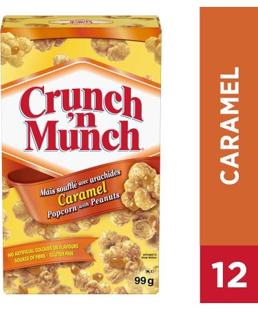 Crunch 'n Munch Caramel Peanut Popcorn (12 x 99 gram cartons) - Buy Online on GoSupps.com