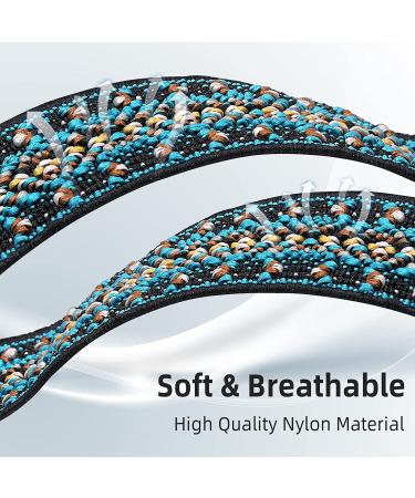 Maledan Compatible with Fitbit Sense and Versa 3 Bands Women Men - Adjustable Stretchy Nylon Solo Loop Braided Sport Elastics Strap for Fitbit Sense & Versa 3 Smartwatch Arrow/ Colorful/ Boho Flower - Buy Online on GoSupps.com