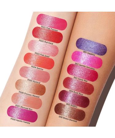 Oulac Moisturizing Pink Lipstick - Vegan Shimmer Lip Balm for Women | Hydrating & Lightweight Makeup - PG03 Pink Jewel - Buy Online on GoSupps.com