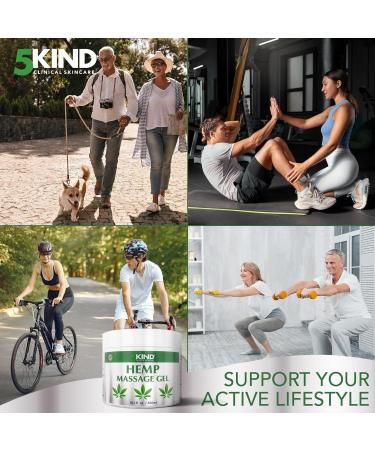 5kind Hemp Active Gel 300ml - High Strength Formula - Natural Hemp Massage Gel for Back Muscles Feet Knees Neck & Shoulders - Hemp Gel Muscle Rub Rich in Natural Extracts 300 ml (Pack of 1) - Buy Online on GoSupps.com