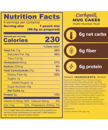 Carbquik Baking Mix & Double Chocolate Mug Cake Bundle - Keto & Low Carb Foods - Pancake, Biscuit, Pizza Mix - Chocolate Dessert - Nut-Free - 3lb Baking Mix + 6-Pack Mug Cakes - Buy Online on GoSupps.com