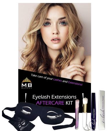 Eyelash Extensions Aftercare Kit Sealant Brush Spoolie & 3D Sleep Mask | Protect Volume Lashes PINK Lash Bra - Buy Online on GoSupps.com
