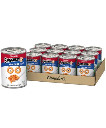 SpaghettiOs Original Canned Pasta Plus Calcium, 15.8 OZ Can (Pack of 12)