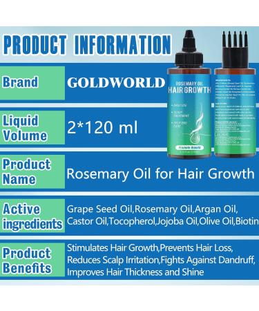 Rosemary Oil for Hair Growth Hair Growth Oil Diluted Rosemary Oil and Hair Serum for Dry Damaged Hair Proven Hair Loss Treatment & Hair Thickening Products Gifts for Women Men Appl - Buy Online on GoSupps.com