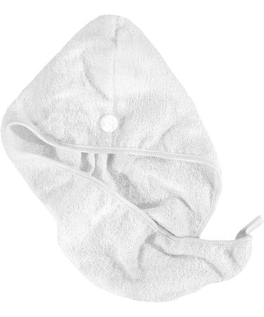 ATH Collection Hair Dryer Turban - 100% Egyptian Cotton Super Absorbent Easy Fastening Twist Cap (White) - Buy Online on GoSupps.com