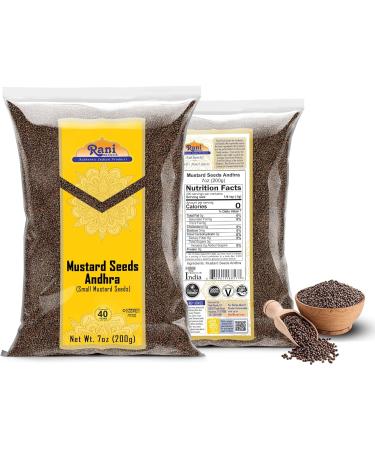 Rani Andra Mustard Seeds (Rai) Whole Spice (Rai Sarson) 7oz (200g) All Natural Gluten Friendly | Non-GMO | Kosher| Vegan | Indian Origin 200g (7 Ounce) - Buy Online on GoSupps.com