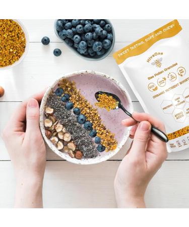 HIVE ONE BEE Pollen GRANULES 100% Organic 100% RAW Pure Fresh Bees Propolis Straight from The BEE Keeper HIGH Protein Vitamins B6 Vitamin E Amino ACIDS Natural Immune System Booster + More - Buy Online on GoSupps.com