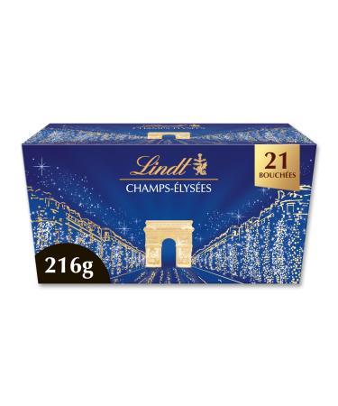 Lindt - Ballotin CHAMPS- LYS ES Assorti - Assortiment de Chocolats au Lait Noirs et Blancs Pralin Croustillants et Onctueux - Id al pour No l 216g Ballotin Mix 216g