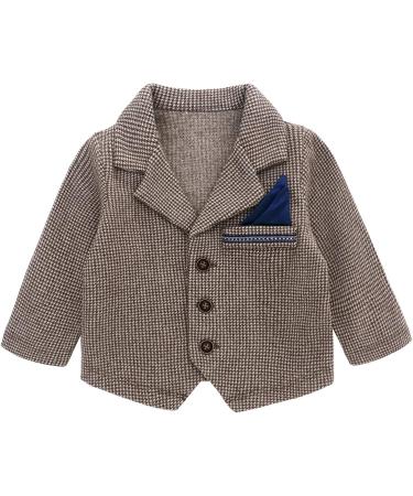 Famuka Baby Boy Formal Wedding Outfit Suit 3 Months Brown | Gentleman Tuxedo with Bows | 2 PCS Set - Buy Online on GoSupps.com