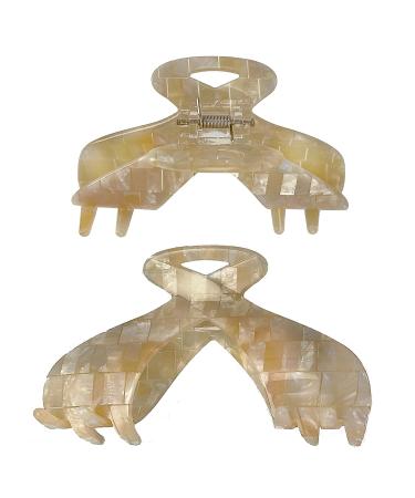 High-Quality 10 cm Large Claw Clip for Women - Perfect Hair Accessory for Thick Hair - Stylish White Hair Jewelry - Buy Online on GoSupps.com