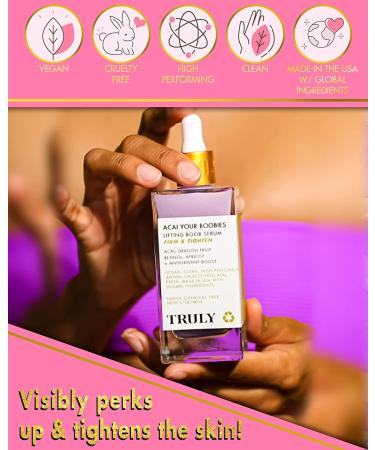 Truly Beauty Acai Your Boobies Serum - Natural Breast Enhancement for Perky and Firm Bust | Organic, GMO-Free | 3.1 oz - Buy Online on GoSupps.com