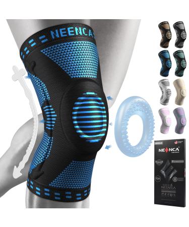 NEENCA Professional Knee Brace  Compression Knee Sleeve with Patella Gel Pad & Side Stabilizers  Knee Support Bandage for Pain Relief  Medical Knee Pad for Running  Workout  Arthritis  Joint Recovery XXX-Large Blue