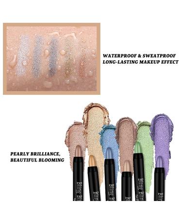 LOKFAR 16 PCS Glitter Eyeshadow Stick Set - Waterproof & Hypoallergenic Eye Makeup Crayons - Buy Online on GoSupps.com