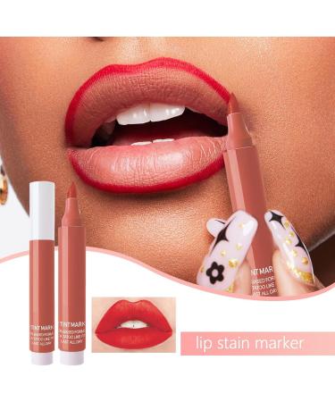 Lip marker lip liner liquid lip pencil | moisturizing lip tint precise pen-shaped tip hydrating waterproof for women refillable - Buy Online on GoSupps.com