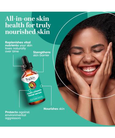 TruSkin Facial Serum - 11 Plant-Derived Vitamins & Minerals for Radiant Healthy Skin | International Shipping - Buy Online on GoSupps.com
