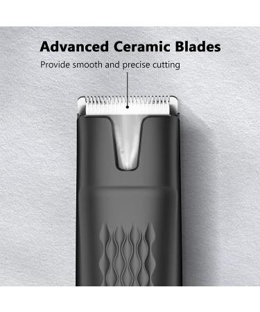 ATESON Groin Hair Trimmer for Men- Electric Body Groomer with LED Light & Waterproof Design- Pubic Hair Shaver and Beard Trimmer- Black (H620) - Buy Online on GoSupps.com