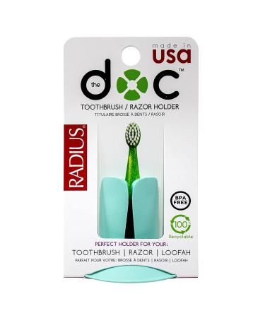 RADIUS DOC Toothbrush/Razor Holder - Assorted Colors (Mint) | 100% Recyclable & BPA Free Suction Holder - Buy Online on GoSupps.com