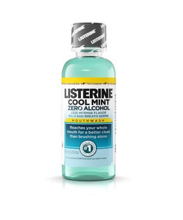 Listerine Antiseptic Zero Cavity Mouthwash Clean Mint 3.2 Ounce (Pack of 24)