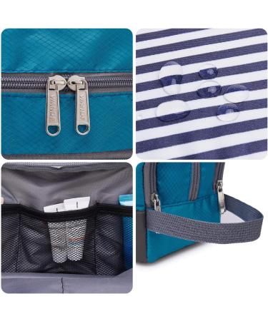 WANDF Toiletry Bag Water-Resistant Nylon Travel Wash Bag Lightweight Dopp Kit for Men and Women (A-Sky Blue) - Buy Online on GoSupps.com
