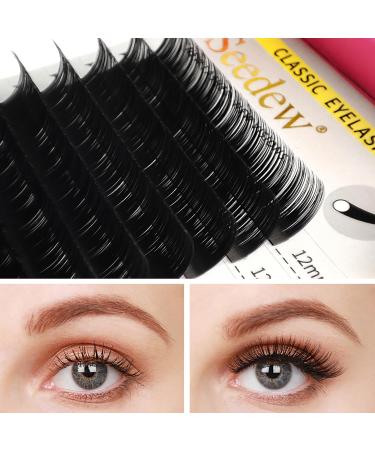 Classic Individual Eyelash Extensions - 7mm C Curl 0.15mm Lightweight Short Bottom Lashes 16 Rows/Tray for Lash Artists & Salons - Matte Black - Buy Online on GoSupps.com