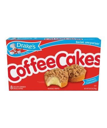 Drake's Coffee Cakes, 8 Individually Wrapped Breakfast Pastries (Pack of 1) 10 Count (Pack of 1)