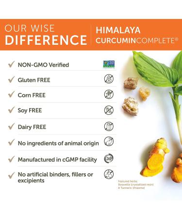 Himalaya Curcumin Complete - Joint Health Support | 60 Vegetarian Capsules - Buy Online on GoSupps.com