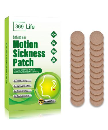369 Life Motion Sickness Patches for Car and Boat Rides Ships Cruise and Airplane & Other Forms of Transport - Travel Essentials for Adults and Kids (24 Count) 24 Count (Pack of 1)