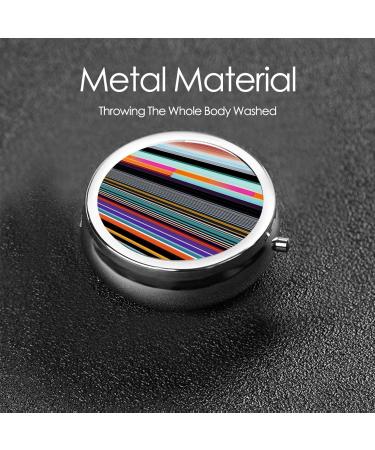 Portable Travel Pill Box Organizer - Irregular Vertical Lines 3 Compartments for Purse & Pocket - Ideal for International Shipping - Buy Online on GoSupps.com