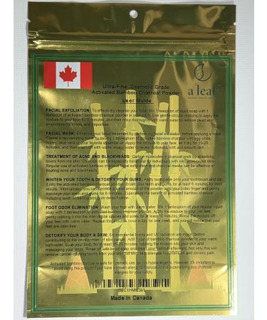 Canada-Made Activated Bamboo Charcoal Powder (360 G) for A Variety of Uses Must-Have Ultra-Fine Highly-Efficient Charcoal Powder for Your Family 360 Grams
