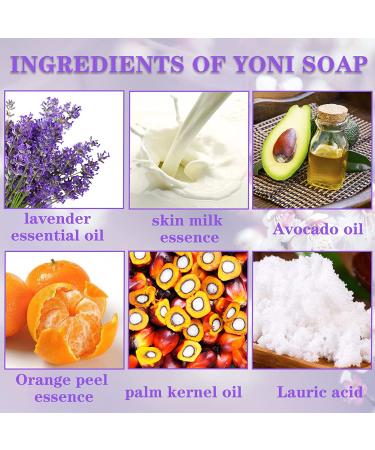 2 PCS Handmade Natural Yoni Soap Bars for Women - pH Balanced V Cleansing Bar with Bubble Foam Net - Yoni Wash Away Odor - 3.53oz/100g (Purple) - Buy Online on GoSupps.com