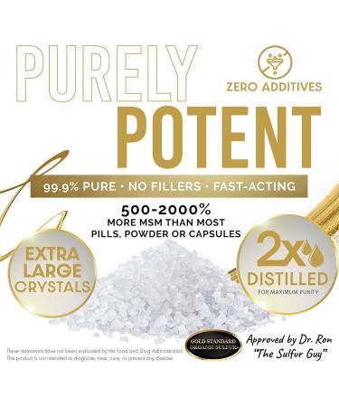 Gold Standard Organic Sulfur Crystals 2lb - 99.9% Pure MSM Crystals - High-Purity MSM Supplement Powder - Large Granular Flakes - 3rd Party Tested for Purity 2 Pound (Pack of 1) - Buy Online on GoSupps.com