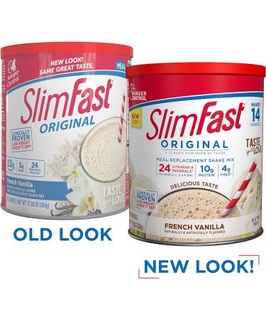 SlimFast French Vanilla Meal Replacement Shake Mix - 10g Protein - 14 Servings (Pack of 1) - Buy Online on GoSupps.com