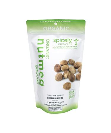 Spicely Organic Nutmeg Ground 1 lb Bag - Certified Gluten Free - Bulk Size - Buy Online on GoSupps.com