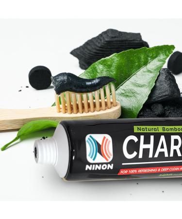 Activated Charcoal Whitening Toothpaste Fluoride-Free Enamel-Safe Natural Mint Flavor 6.5oz Tube for Stain Removal and Fresh Breath Pack of 1 - Buy Online on GoSupps.com