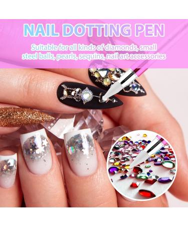 TIESOME Rhinestone Picker Dotting Tool Dotting Wax Pen Nail Rhinestone Picker Dotting Tool With 1 Extra Wax Tip Gem Picker Tool Rhinestone Pickup Applicator Tool For DIY Nail Art Crystals Diamonds - Buy Online on GoSupps.com