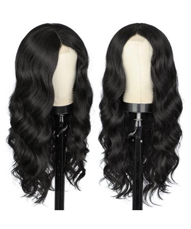 ORSUNCER Long Black Body Wave Wig for Women - Natural Curly Synthetic Hair Wig for Daily & Party Use - Buy Online on GoSupps.com