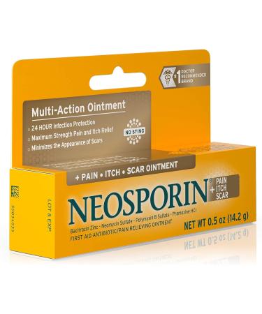 Neosporin + Pain Itch Scar .5 Oz - Fast Relief for Pain, Itch, and Scarring - Buy Online on GoSupps.com