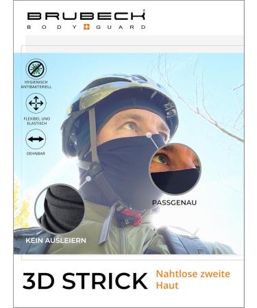 Brubeck Half Storm Hood | Climate-Regulating Face Mask for Men & Women | Breathable Functional Clothing in Black S-M - Buy Online on GoSupps.com