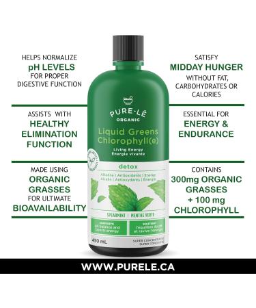Organic Liquid Greens Chlorophyll Sampler - 4 Organic Grasses - 400mg / svg - Detox - Alkaline - Natural Body Deodorant Antioxidant - Made in Canada (2 X 60ml) - Buy Online on GoSupps.com