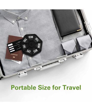 TookMag Weekly Pill Organizer 7 Day Large Daily Pill Case - Portable Travel Medicine Box for Pills, Vitamins, Fish Oil - Black, 1 Pack - Buy Online on GoSupps.com