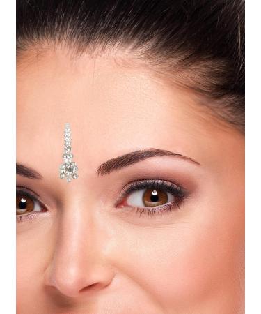 Indian Premium Fashion Bindi Women Forehead Stickers - Silver/Golden - Buy Online on GoSupps.com